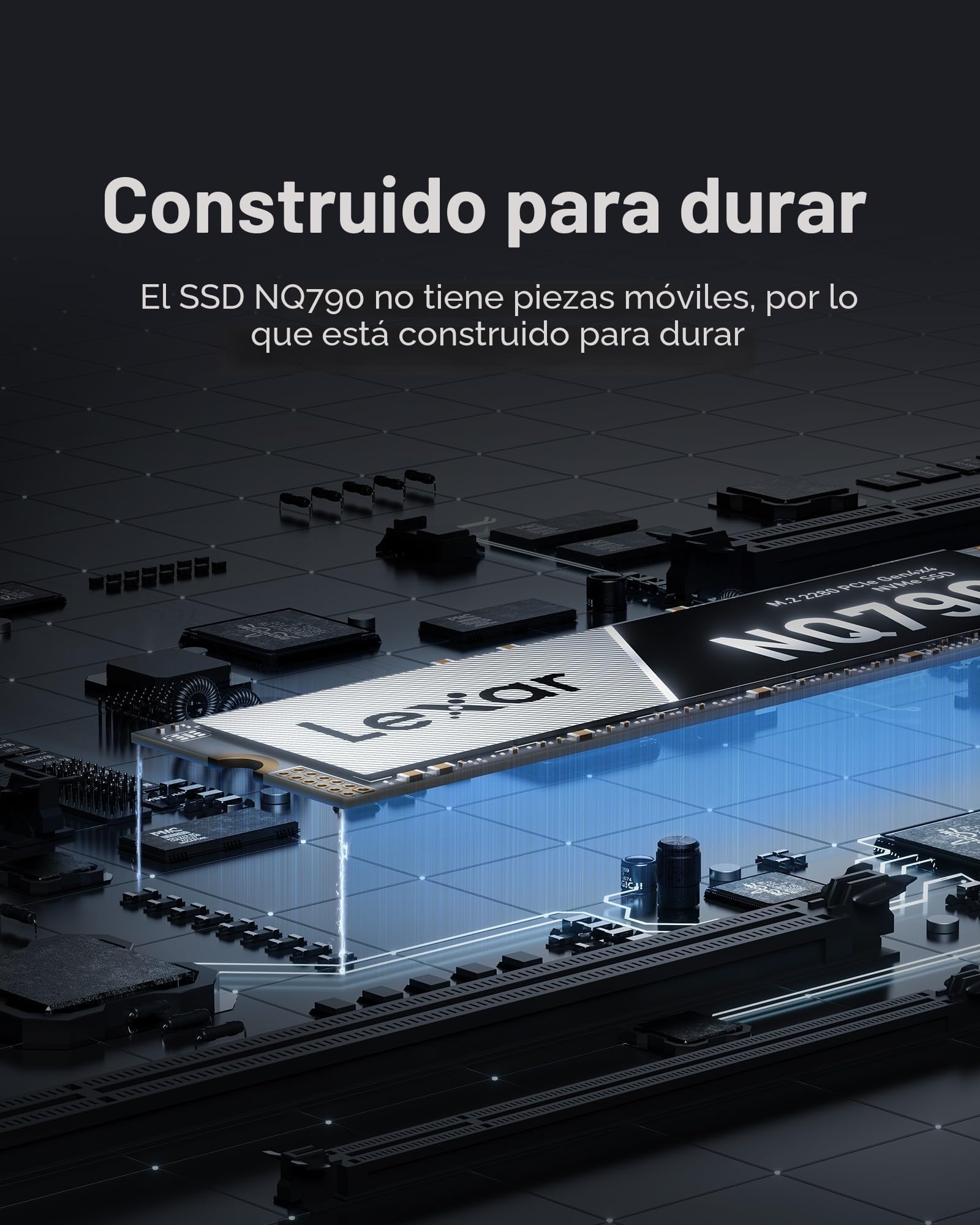 Lexar NQ790 2TB, M.2 2280 PCIe Gen4x4 NVMe 1.4 Internal, Up to 7,000MB/s Read, Up to 5,000MB/s Write, High Performance for Intense Workloads, PS5