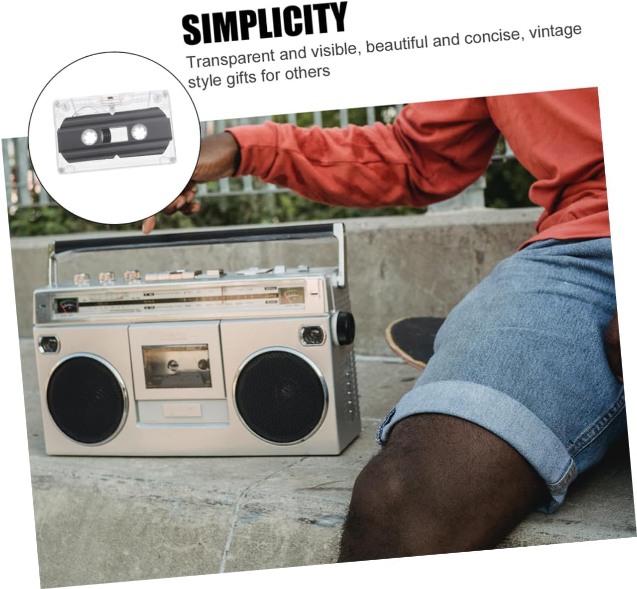 20pcs Blank Cassette Tapes Recordable Audio Tapes Transparent Shell Vintage Style for Speech Music Recording