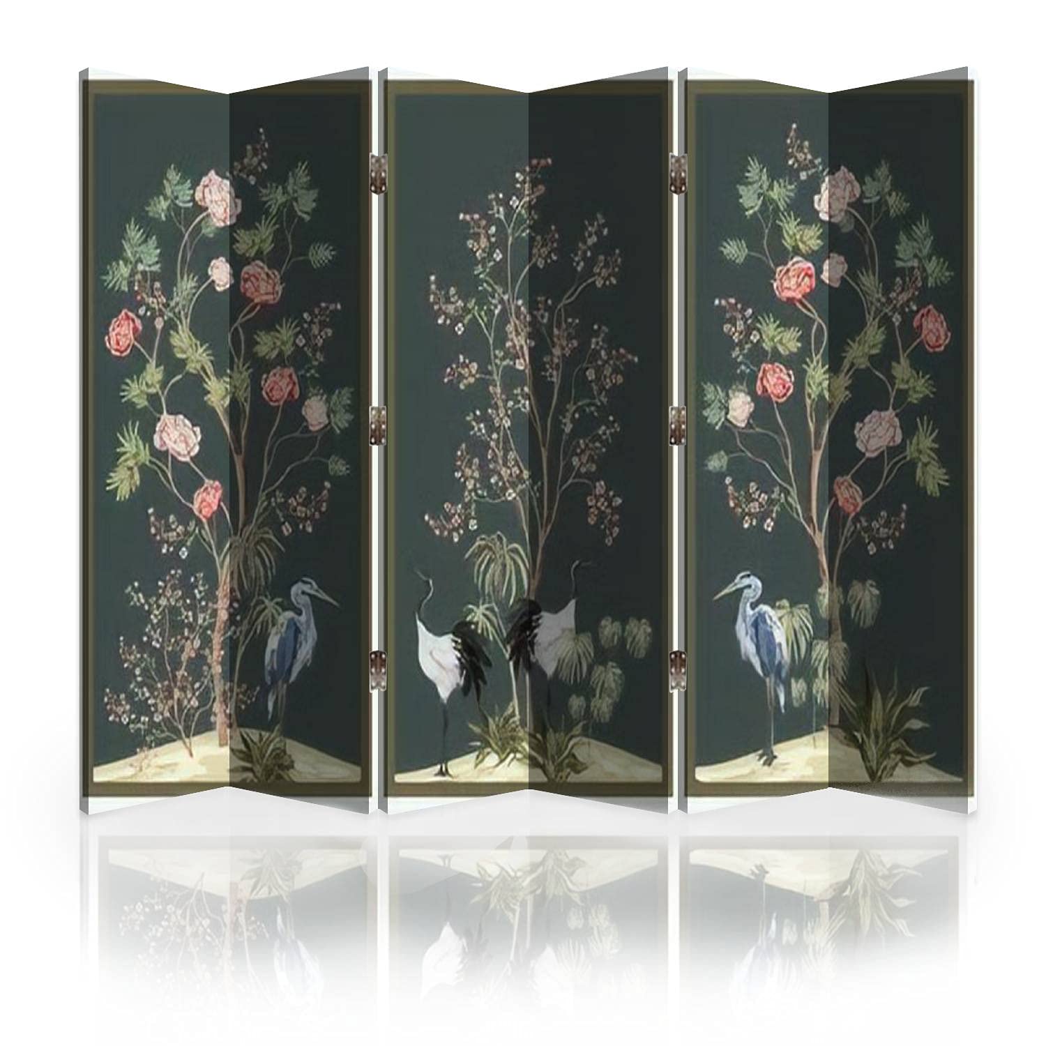 Buy Canvas Room Divider Screen Beautiful Exotic Chinoiserie Wallpaper