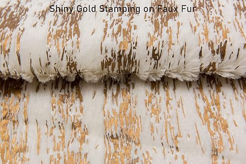 Miniatura 2 de Falda de árbol de Navidad dorada de 48 pulgadas, falda de árbol de Navidad blanca suave y dorada de 48 pulgadas, falda de árbol de Navidad de piel