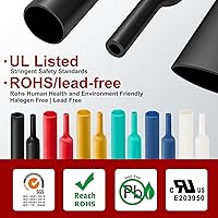 Vista 2 de CHANZON - Relación 3:1 - Rollo de 80 pies - Tubo termorretráctil de 5/8" (15mm) - Grado marino, impermeable, forro adhesivo