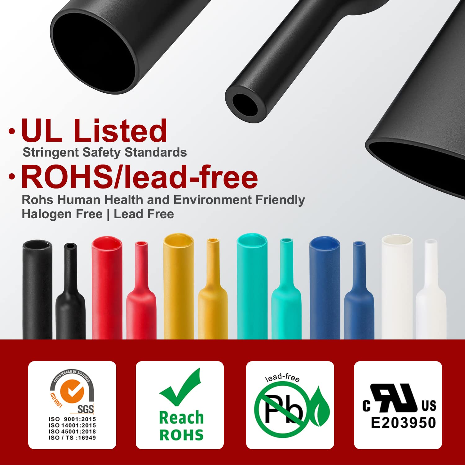 Chanzon 4:1 Ratio 1-1/2" (40mm) Heat Shrink Tubing - Marine Grade Waterproof Adhesive Lined - 80Ft Roll (25M Total Length) Black Polyolefin Sleeving Wrap Shrinking 4 to 1 Ratio 1pcs