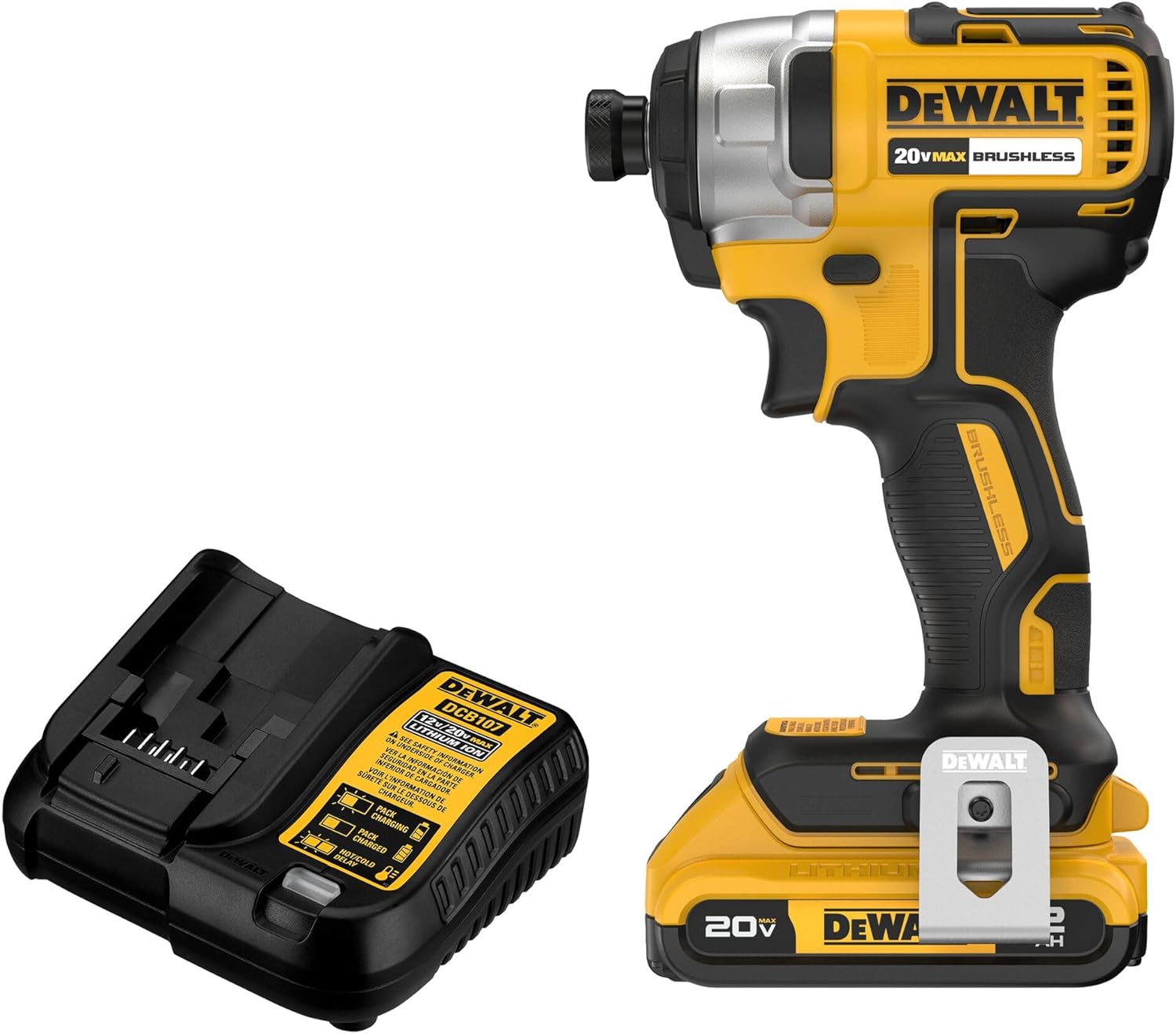 DEWALT 20V MAX Impact Driver, 1/4 Inch, Battery...