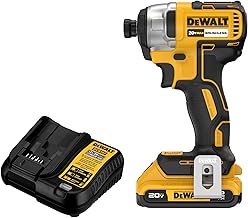 DEWALT 20V MAX Impact Driver, 1/4 Inch, Battery and Charger Included (DCF787D1)