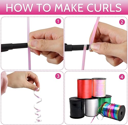 Miniatura 7 de Cinta blanca iridiscente de 500 yardas para fiestas, festivales, manualidades, decoración, floristas, bodas, manualidades y papel de regalo (blanco