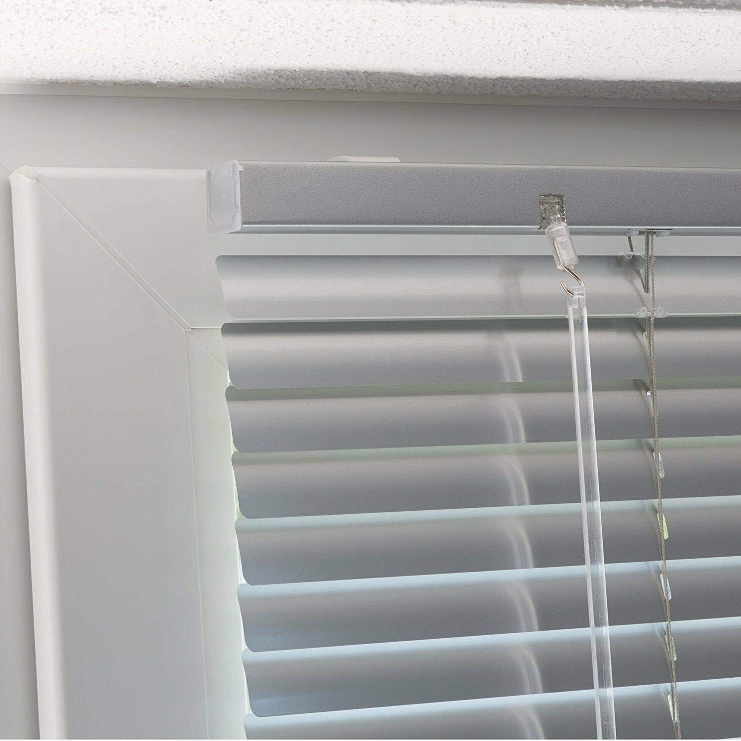 Aluminium Metal Venetian Blinds Trimable Easy Fit 25mm Slat Home Office Silver,Black,White Colours (Silver, 165 x 213 cm)