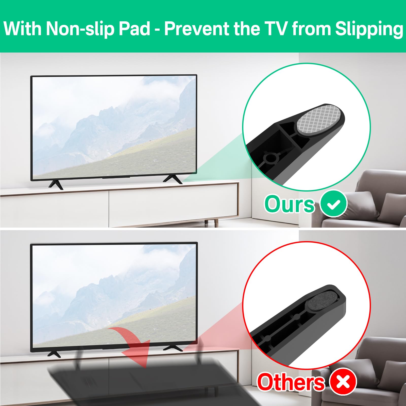 Amazon | TCL Rokuスマートテレビ用テレビスタンド テレビ脚スタンド 