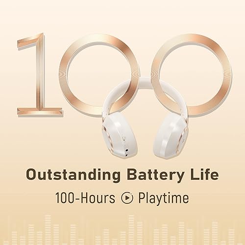 Miniatura 3 de Auriculares con cancelación activa de ruido, auriculares de reproducción de 100 horas, Bluetooth inalámbricos, auriculares Bluetooth con micrófono
