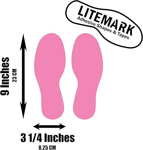 Vista 31 de LiteMark Calcomanías de vinilo duraderas con acabado brillante, tamaño mediano de 9 pulgadas, ideal para suelos, techos, paredes y la mayoría