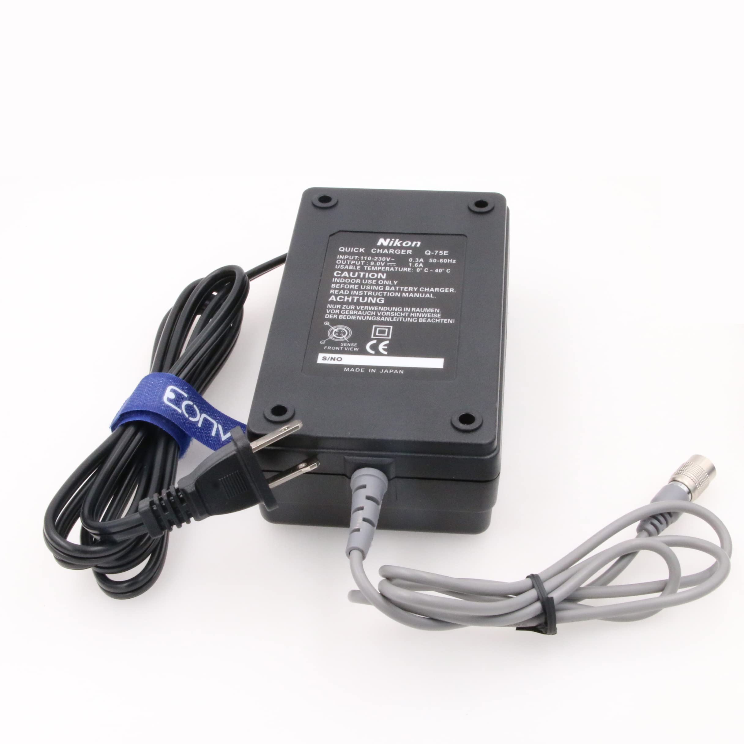Adaptador de fuente de alimentación de 220V-240V Hirose 4 pines hembra Q-75E Q75E adaptador de corriente alterna para baterías Nikon BC-50, BC-60, BC-65, BC-70, BC-80