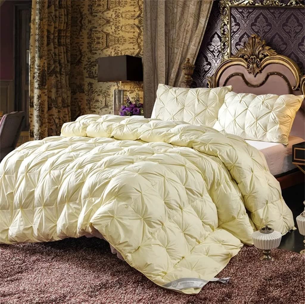 Piumino d'oca/anatra bianco in cotone Piumino d'oca in velluto Piumino Queen King Trapunte in piume invernali Mantieni caldo Copripiumino (Colore : D, Dimensioni : 200x230cm 3.5kg) (D 220x240cm 3.5kg)