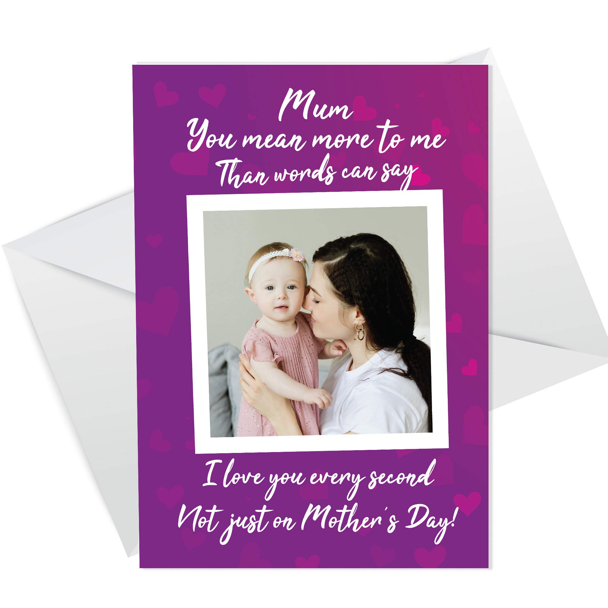 RED OCEAN Mothers Day Personalised Card For Mum Custom Photo Mother's Day Card Mummy