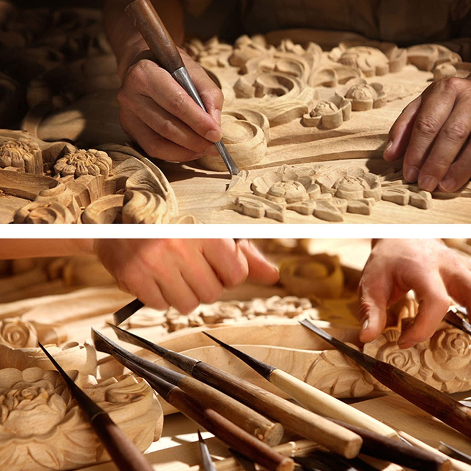 segnalibri di legno, Segnalibri in legno fatti a mano, confezione da 4, con nodo cinese, 5,5x1,1 pollici