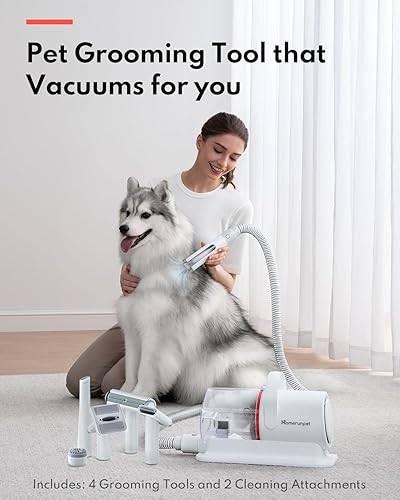 Miniatura 7 de HomeRunPet Aspiradora de aseo ultra silenciosa para perros, succión de 12000 Pa, kit de cortaúñas 6 en 1 para perros y gatos, bajo ruido, apto para