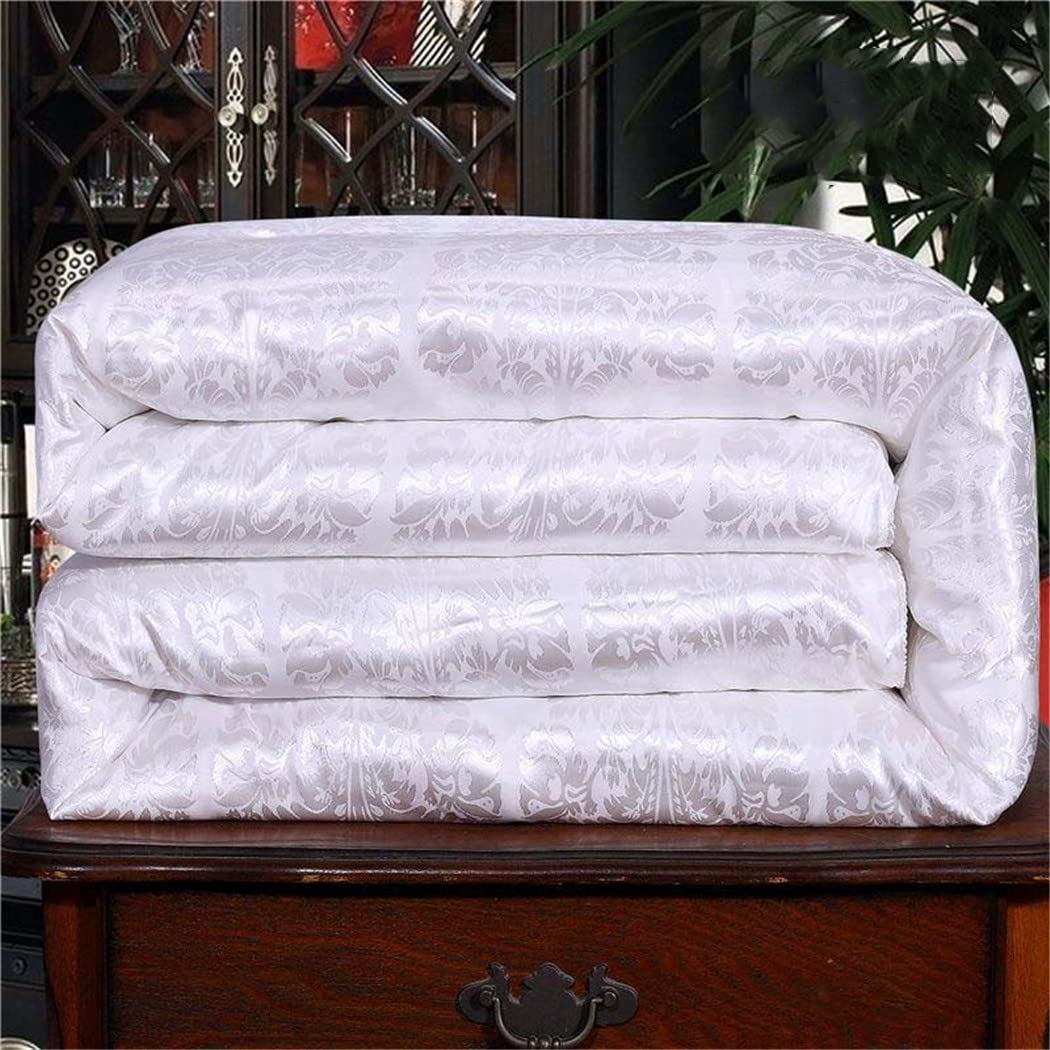 Couette d'été en soie jacquard housse coton lit double King size