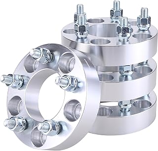 4PCS Wheel Adapters 5x4.5inch to 5x4.25 (5x114.3 to 5x108), 1.25inch Flange Hubcentric Wheel Adapters Hub Centric Wheel Adapter Spacers 74mm Hub Bore with 12x1.5 Thread Pitch 5 Lug 4.5 to 5 Lug 4.25