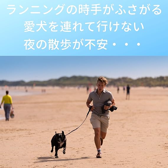 Amazon 小型犬用 ハンズフリー リード 犬 イヌ ジョギング ランニング ペット 夜 蛍光 男 女 ユニセックス ウエストバッグ Pets Hug Pets Hug ペッツハグ リード 通販