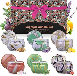 6 Pack Candles Gifts for Women, Valentines Day Candles, Candles for Home Scented, Aromatherapy Candles for Stress Relief, Ideal Gift for Women Friends, Valentines Day Gifts for Her