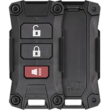 AJT DESIGN Replacement Key Fob Case Compatible with Jeep Wrangler JL 2018+ & Gladiator JT | Rugged ABS Key Fob Shell - IF029 V2 | Compatible Jeep Wrangler JL Accessory, Made in USA - Black