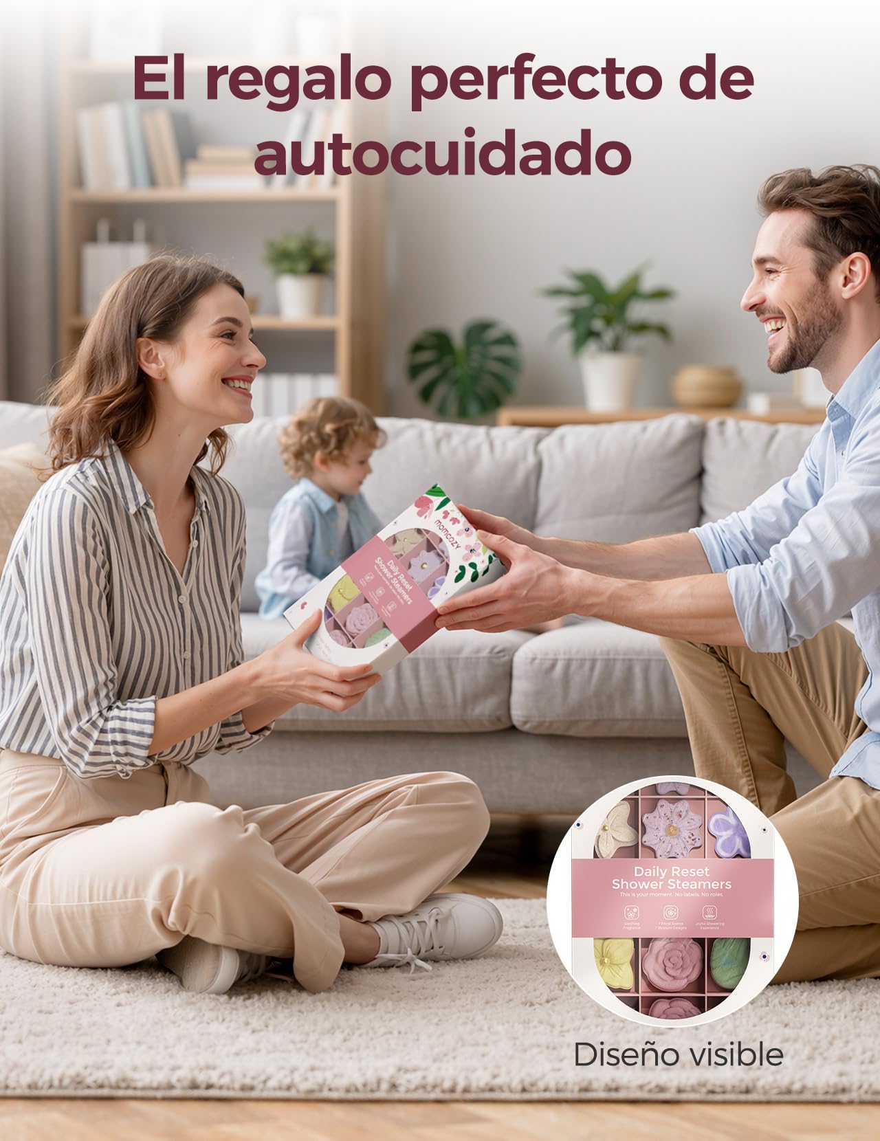 Momcozy Vaporizador de Ducha 14 Piezas, Bombas de Baño con 7 Aromas Florales, Shower Steamer para Relajación y Revitalización Diaria en Casa, Regalo Considerado de Navidad o Autocuidado para Mamás