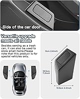 Vista 3 de Ruiya Corolla Cross Door Trash Can for Toyota Corolla Cross Accessories Mini Car Trash Bin with Lid for Storage Plastic Garbage Can Compatible with