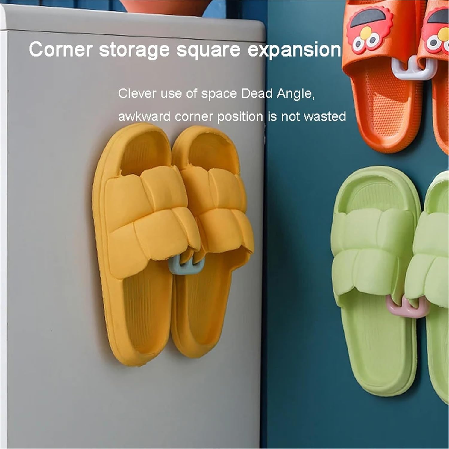 Wall Shoe Rack 10Pcs Pink Self-Adhesive Mounted Bedroom Bathroom Simple Slipper Rack Wall Mounted Organizer
