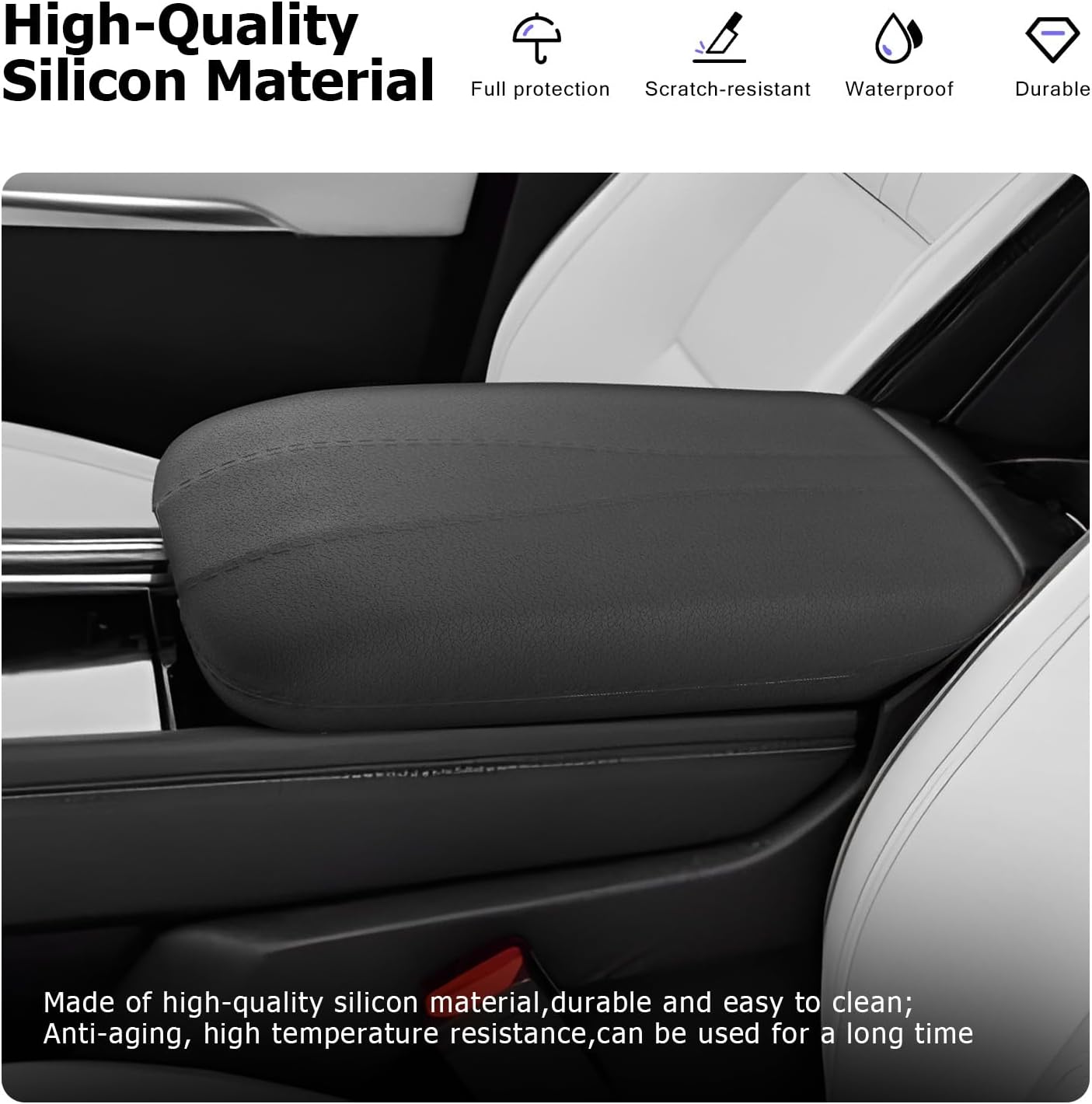 LUWU Center Console Cover Hidden Storage Box Compatible with 2024 2025 2026 Chevy Traverse & GMC Acadia Accessories Silicon Material Armrest Cover Center Console Hidden Organizer Box (2 in 1 Design)