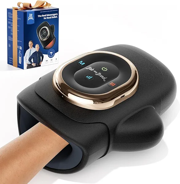 BOB AND BRAD Hand Massager with Heat and Compression, Individual Fingers, FSA Eligible/HSA Eligible, Cordless Portable HandSpa Pro Hand Massager for Arthritis and Carpal Tunnel, Pain Relief Ideal Gift