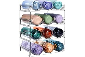 4 Tier Water Bottle Storage Rack Organizer