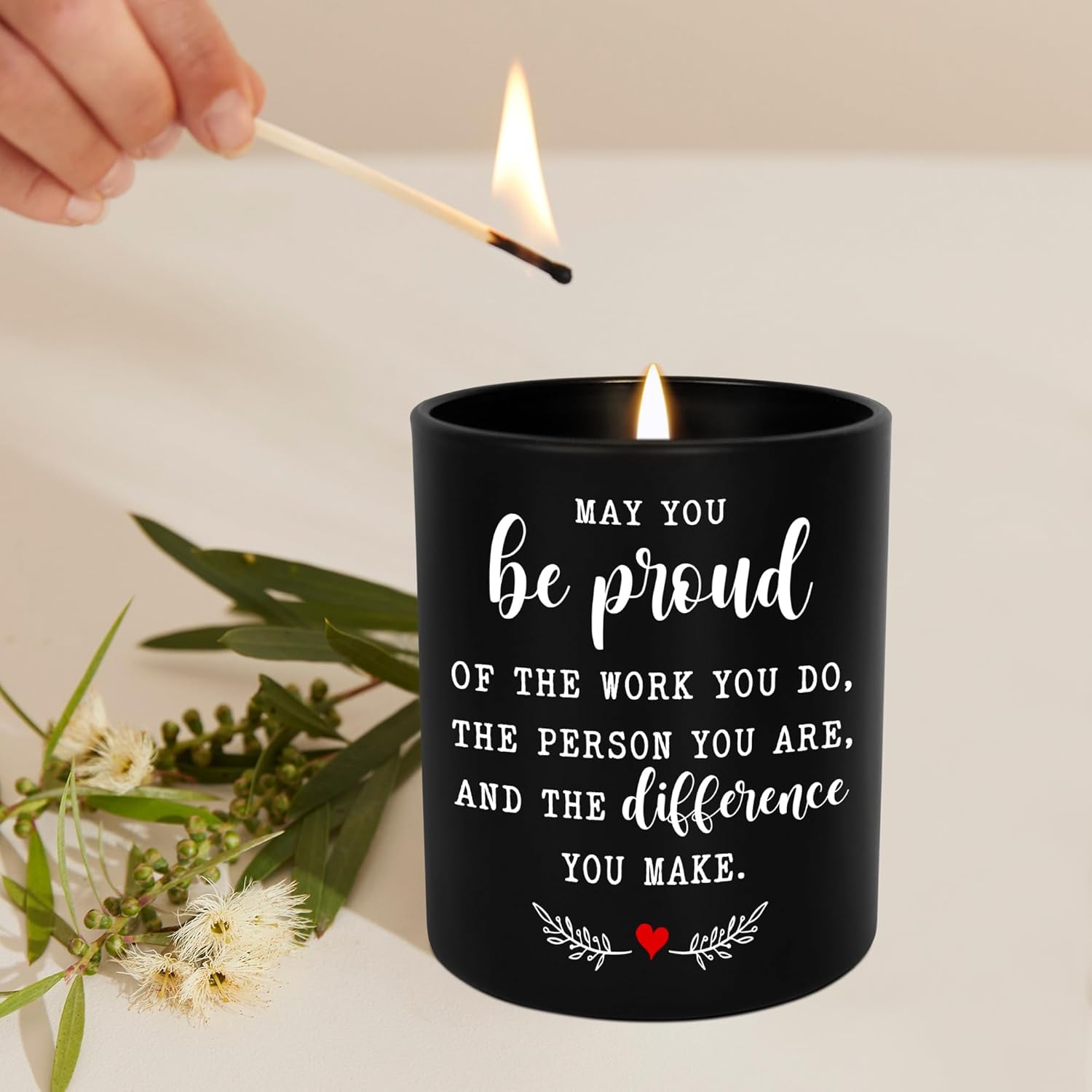 OASSIE Thank You Gifts for Women Men - Be Proud Long Lasting Vanilla Lavender Candle 10oz - Teachers Day Birthday Inspirational Appreciation Retirement Gifts for Coworkers Boss Employee Teachers Nurse - Image 4