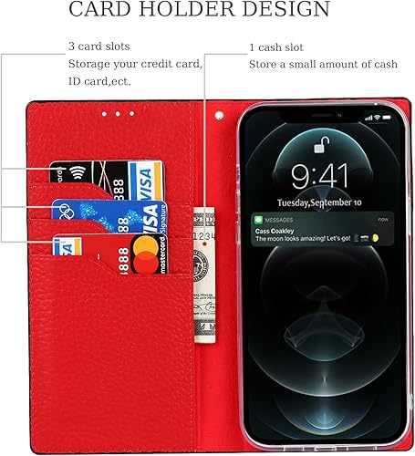 Miniatura 2 de Havaya Funda tipo cartera para iPhone 13 Pro con tarjetero para mujeres, iPhone 13 Pro, funda tipo cartera con ranura para tarjeta de crédito, funda