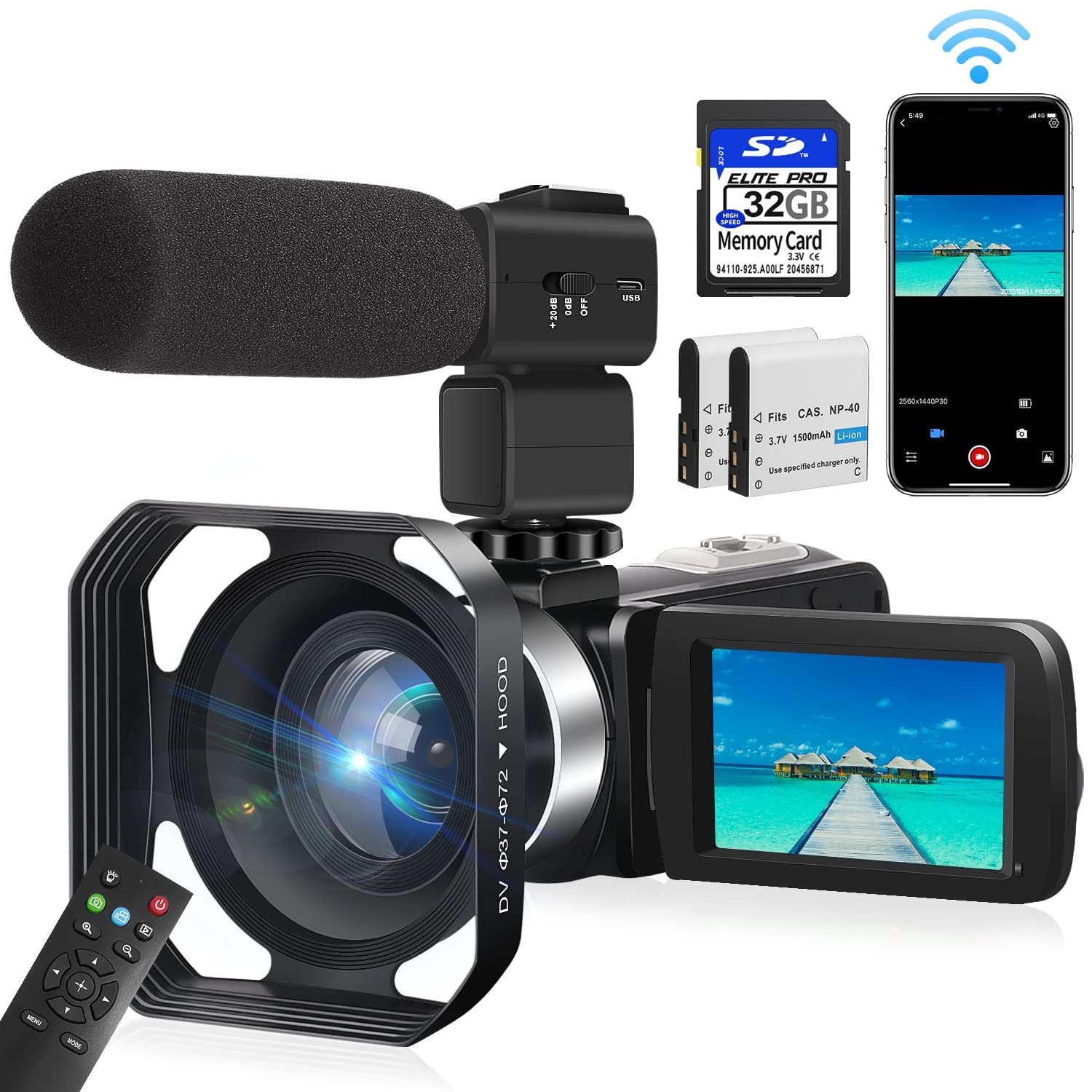 Camcorders Video Camera 4K, Video Camera 48MP, Video Camera Camcorder Auto Focus, Video Recorder Cam