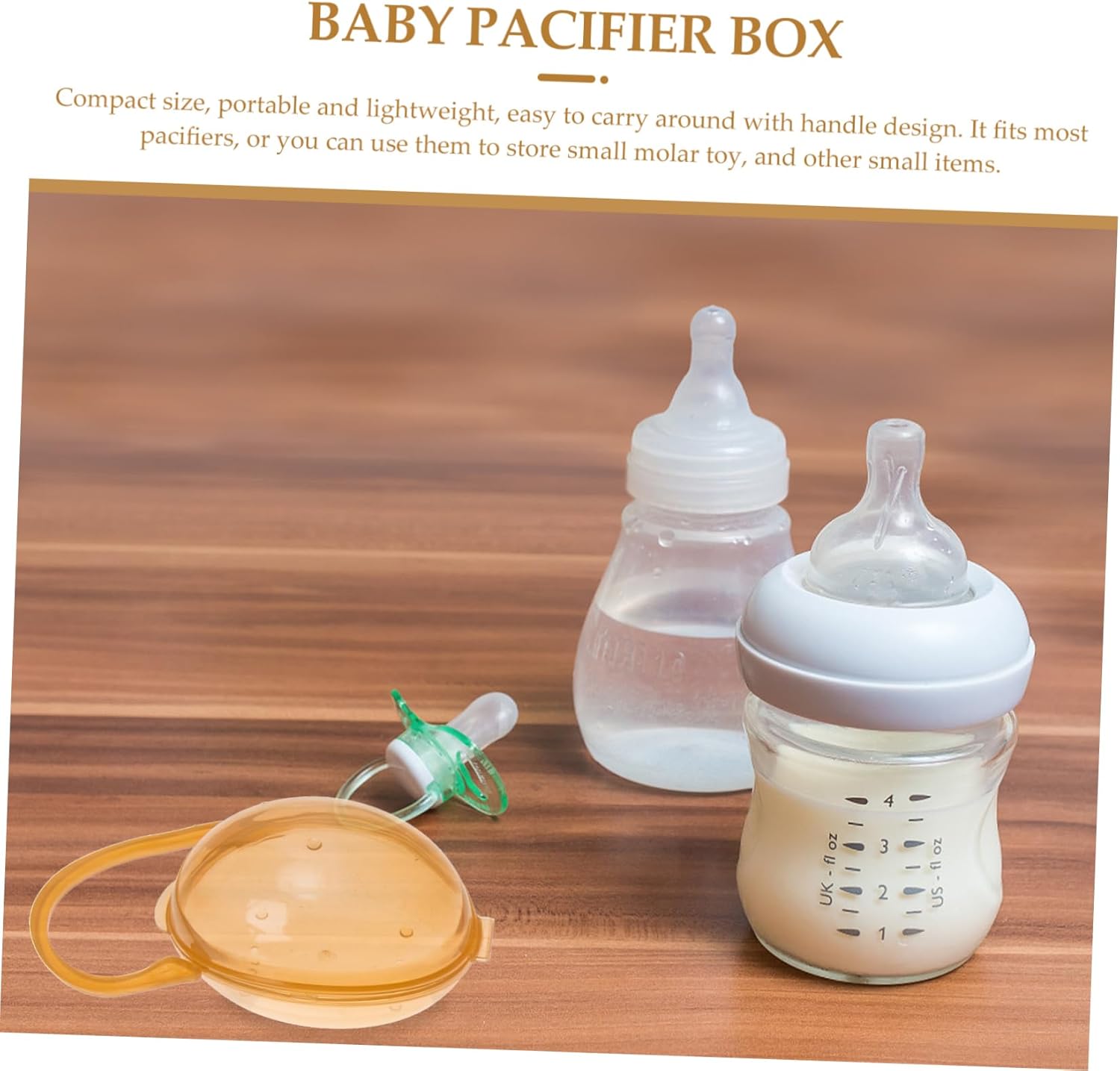 HANABASS 2sets 8pcs Pacifier Carrying Case Portable Pacifier Holder Box for Travel with Smooth Edges Easy to Clean and Store 8pcs*2