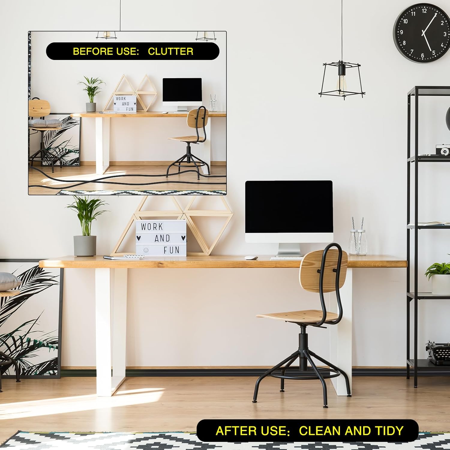 Pangda 20 FT Floor Cable Cover Heavy Duty Cord Cover Protector Power Cable Protector Soft Extension, Organize and Protect Wire on Floor for Home Office or Outdoor Settings (Black)