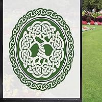 Vista 14 de Película decorativa para ventana con texto en inglés "Saying Window", decoración del hogar, palmeras tropicales hawaianas, diseño de acuarela