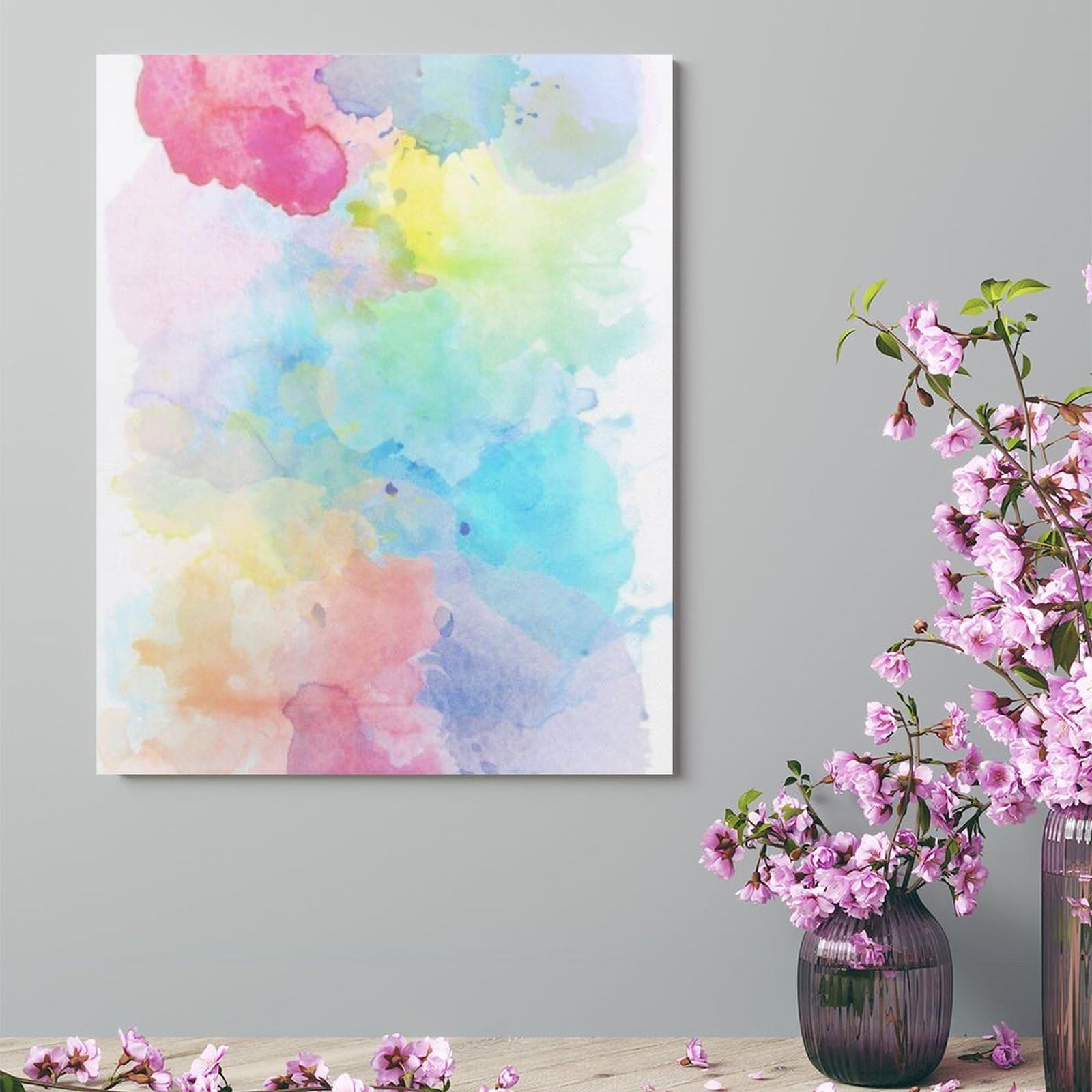 絵 水彩画  インテリア Amazon.co.jp: 絵画 色を混ぜる 水彩画インテリア 絵画 水彩