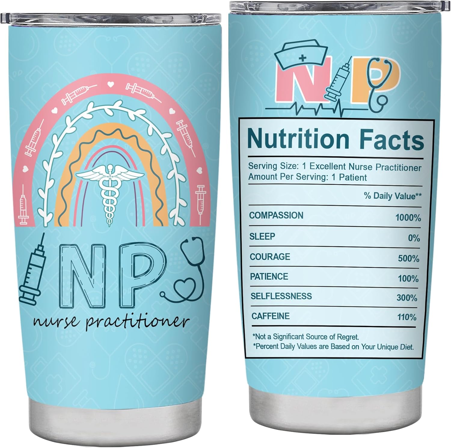 Nurse Practitioner Gifts for Women NP Week Gifts Nurse Practitioner Appreciation Graduation Christmas Gift Travel Coffee Tumbler Mug 20oz