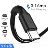 Short USB C Cable[0.3M, 5Pack], 30CM USB A to USB C Cabel 3A Fast Charging Type C Lead compatible for Samsung Galaxy S23 S22 S21 S20 S10 S9 S8 Plus Note 10 9 8, Google Pixel, Xiaomi, Sony