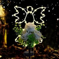 Vista 12 de Lmtocs Decoraciones de tumbas solares con cruz para un ser querido en el cementerio, regalos conmemorativos de condolencias por la pérdida de un ser