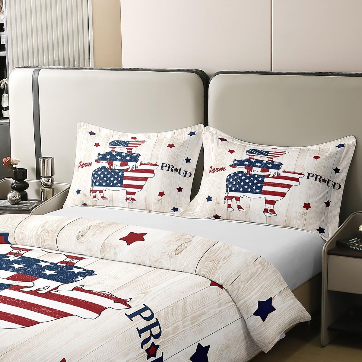 Set di biancheria da letto con animali del fumetto Happy