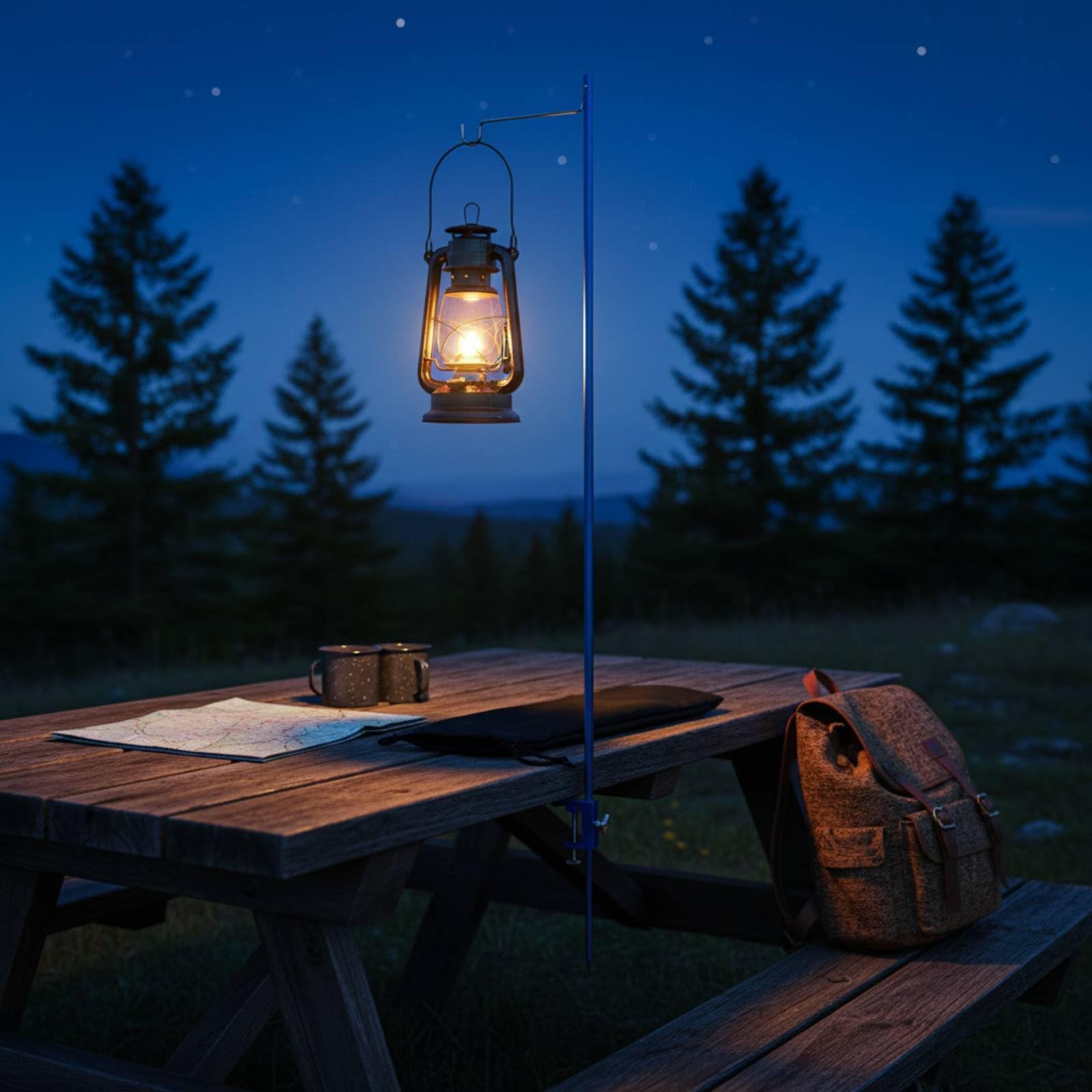 オンユーライフ　Golzero Lantern Hanger shelf AWHAO Folding Lantern Stand Aluminum Alloy Foldable Lamp