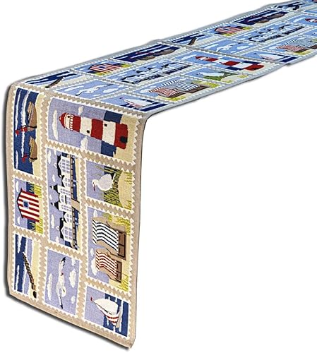 Homvare Camino de mesa de Navidad de longitud completa para cenas de vacaciones, reuniones de amigos y familiares, festividades, cócteles,