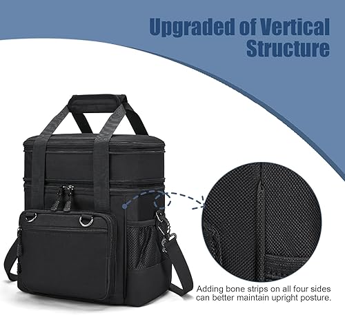 Miniatura 4 de Lonchera aislada para hombres y mujeres bolsa de almuerzo reutilizable para el trabajo, oficina, viaje, picnic, playa, a prueba de fugas,