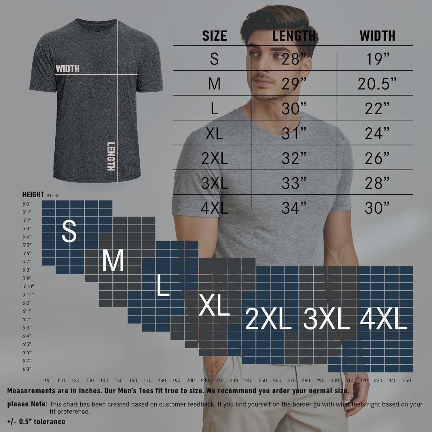 Mens Classic Tees Short Sleeve Crew Neck T Shirts for Men, Cotton Blend Soft Fitted Basic T-Shirts, 4-Pack - Image 6