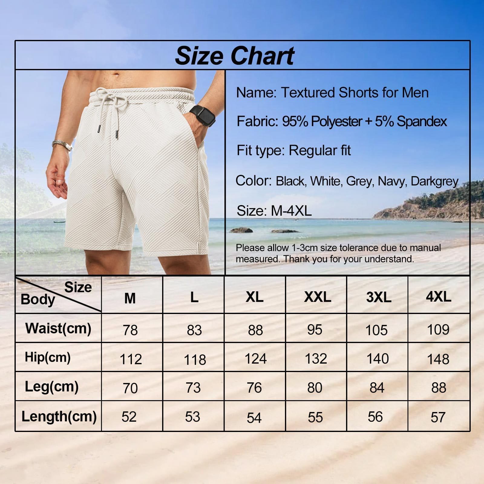 Halfword Pantalones Cortos Hombre Shorts Casual Tejido hasta la Rodilla Textura Gruesos Verano Cintura Elástica Bermudas Casa — view 6