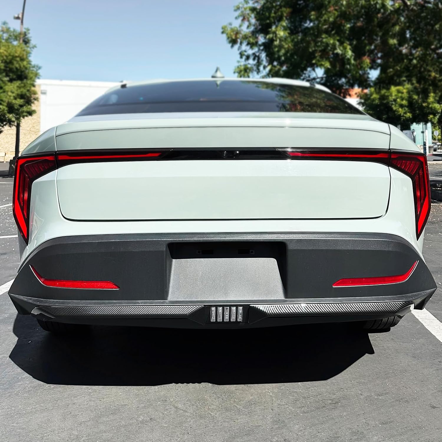 Car Rear Bumper Upper Lower Grille Cover Set,Bumper Grille Cover Compatible with Kia K4 2025-2026 Accessories (Carbon Fiber Style)