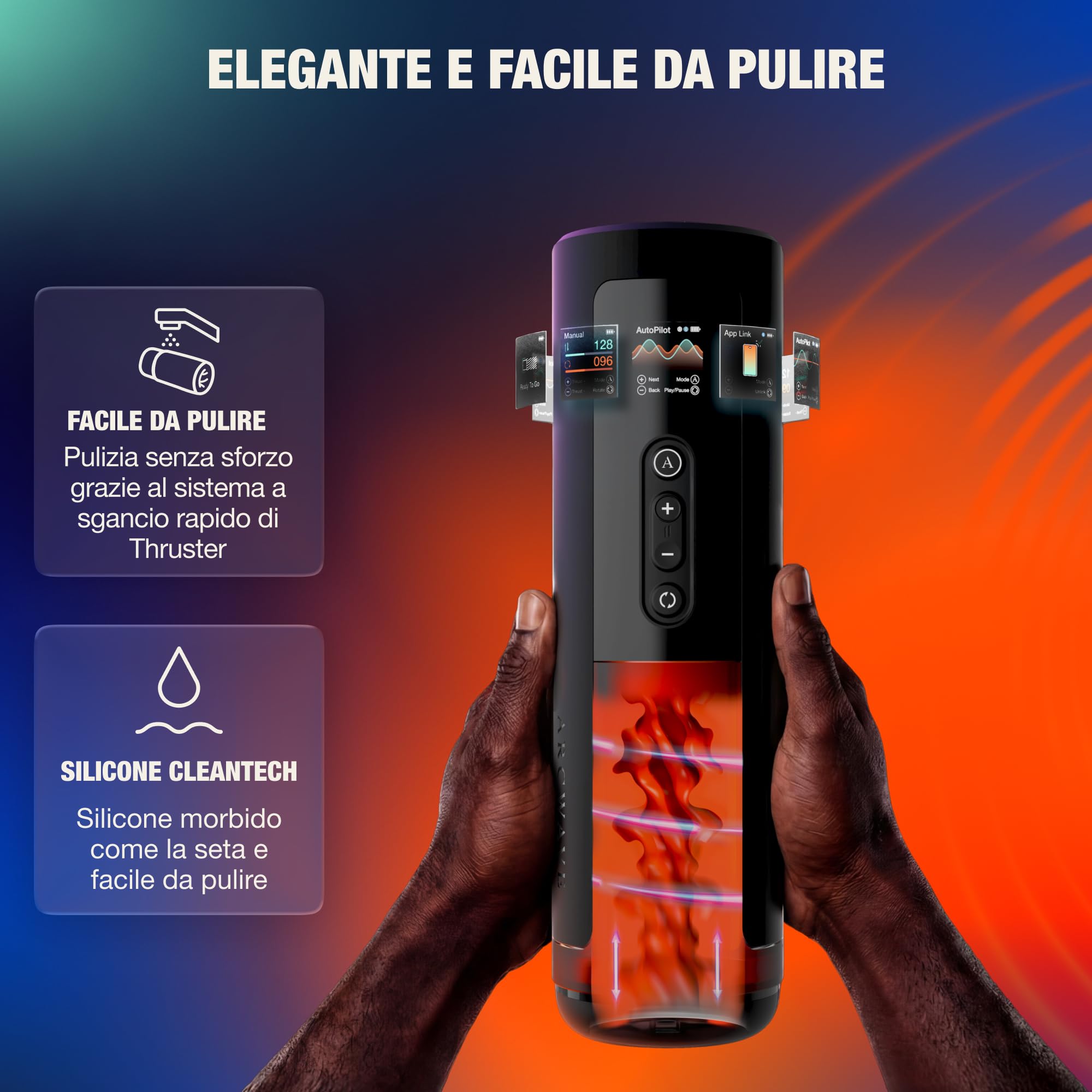 Arcwave Thruster Masturbatore Automatico e Rotante per Uomo | Rotazione 360° | 200 Movimenti | Sleeve per Pene | Pocket Pussy in Silicone | Sex Toy per Adulti | Stroker con App Sync | Ricaricabile