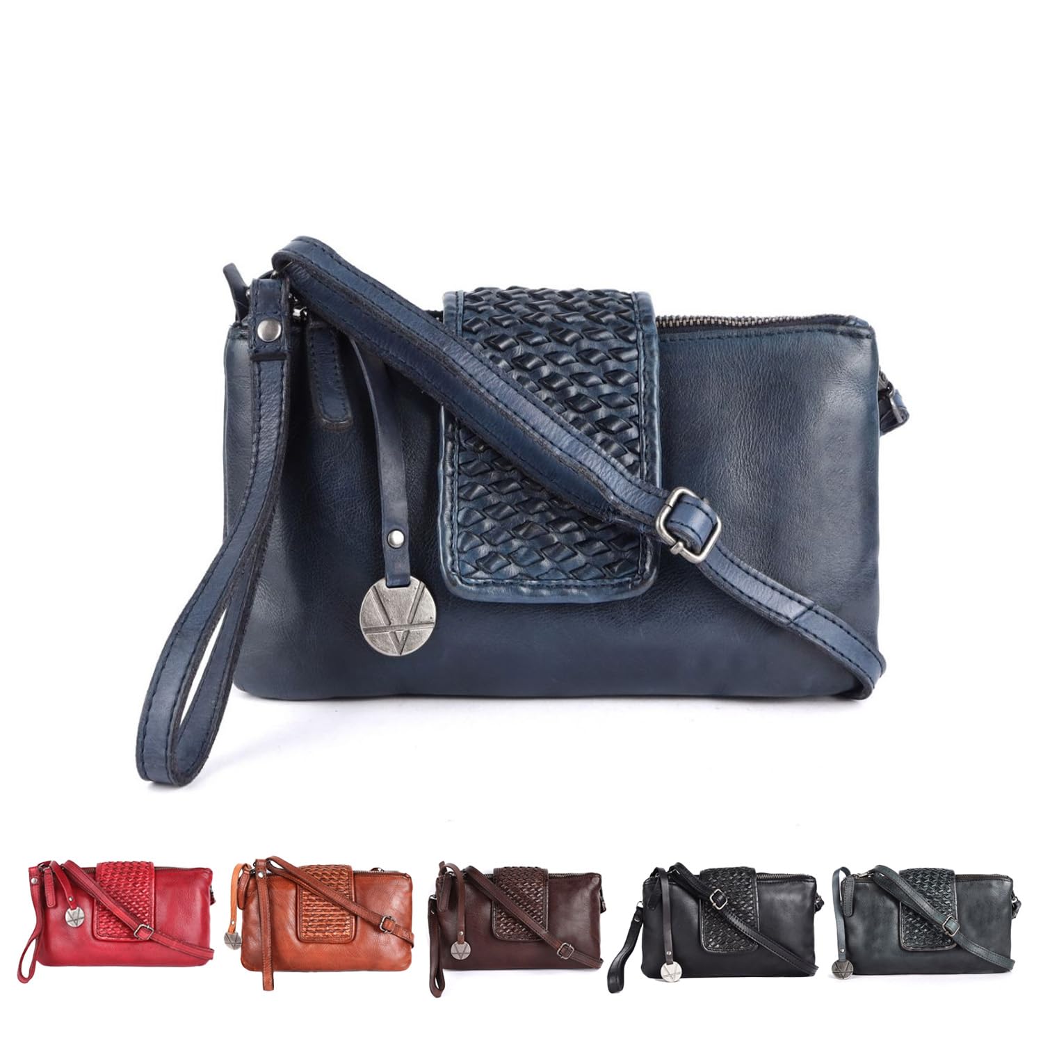 VILENCA HOLLAND Genuine Leather Crossbody Sling Bag for Women - Trendy Casual Office Bag with Adjustable Strap