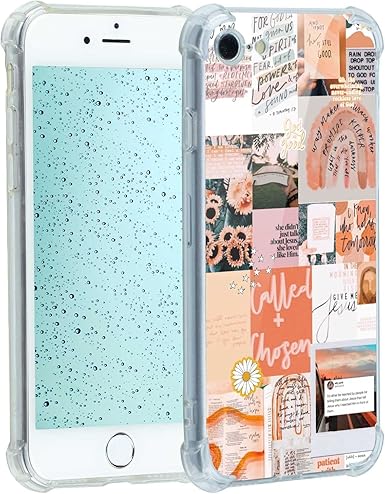 Amazon Com Aesthetic Phone Case For Iphone Se 22 7 8 Christian Positivity Motivational Aesthetic Collage Phone Case For Girls Women Cool Trendy Design Soft Tpu Gift Cover Case For Se 22 7 8 Cell Phones