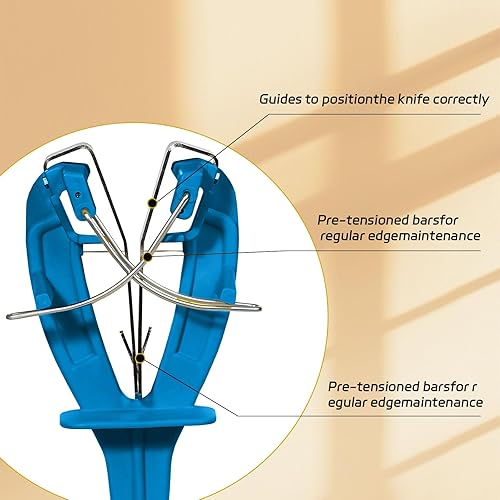 Miniatura 2 de Afilador de cuchillos de acero inoxidable con soporte, herramienta de afilado de mantenimiento para mataderos de cocina, cuchillos ayuda a reparar